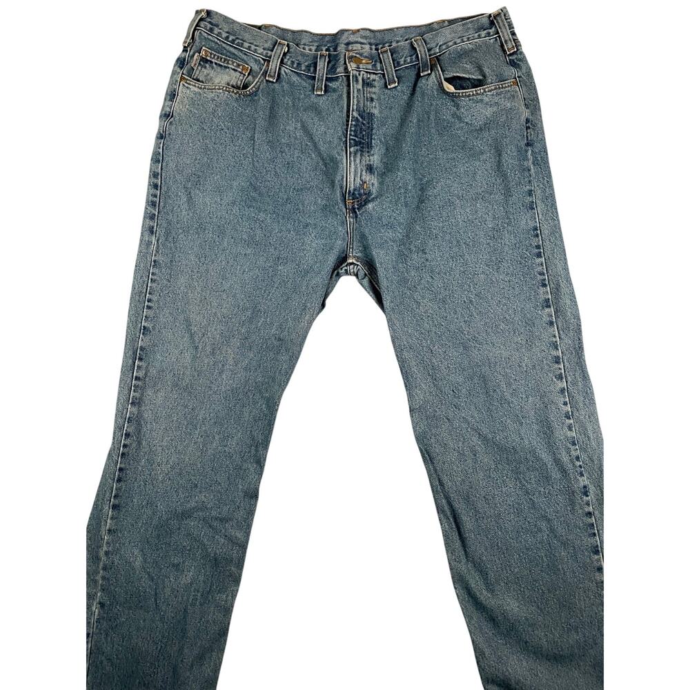 Carhartt B460 LVB Relaxed Fit Jeans 44x34 Light Wash Denim Mens